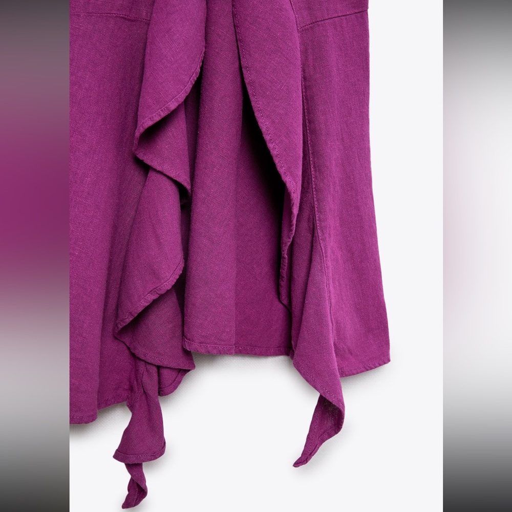 COPY - ZARA RUFFLED SLIP DRESS - Picture 8 of 8